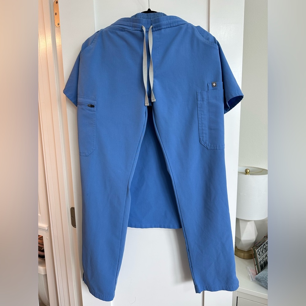 FIGS Yola Skinny Scrub Pants- Ceil Blue S